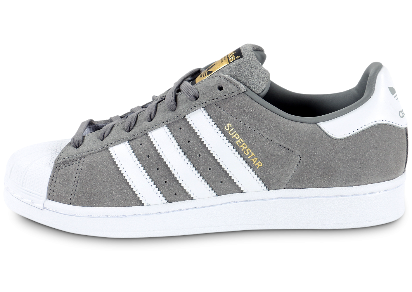 adidas superstar femme grise daim